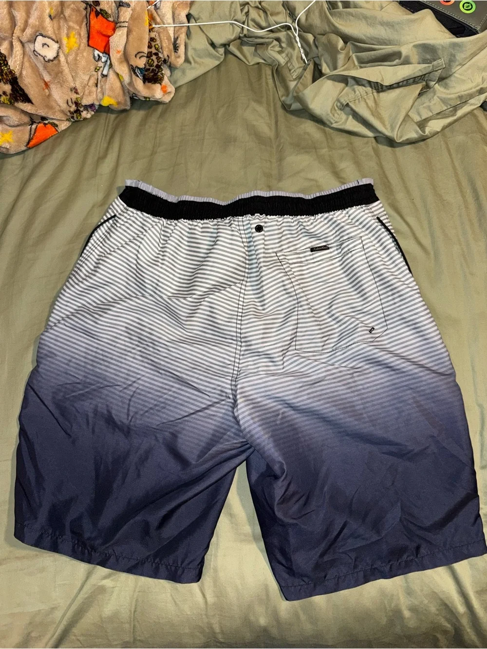 Men's Calvin Klein Gradient Navy and White Swim Shorts